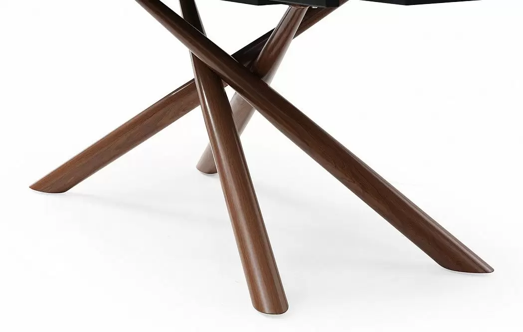 Стол раскладной Ravenna 140-180, черная керамика/орех - фото 13