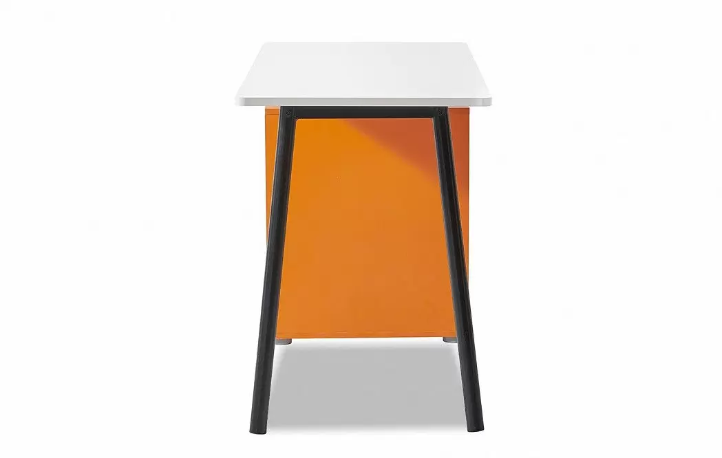 Стол письменный Flame, белый/оранжевый - фото 4