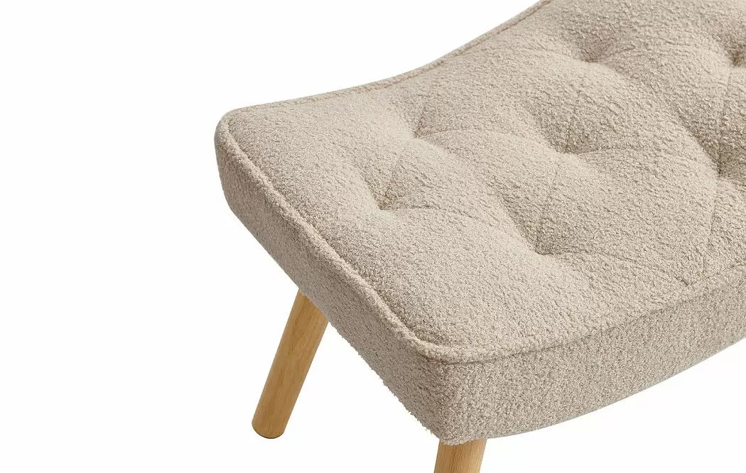 Кресло и оттоманка Hygge, кремовый/натуральный - фото 11