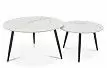 Набор из 2-х столов журнальных Liz, белая керамика