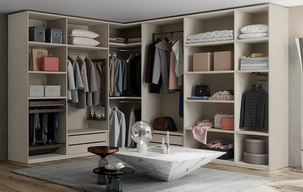 Шкаф VESTIDOR угловой открытый H240, белый (YM523)