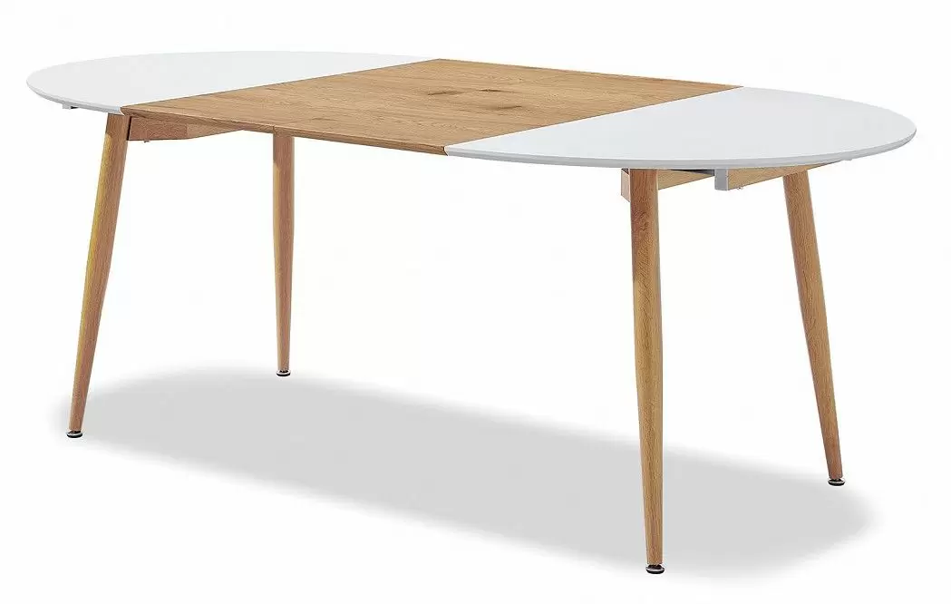 Стол раскладной Margaret 120-200, белый/светлое дерево - фото 6