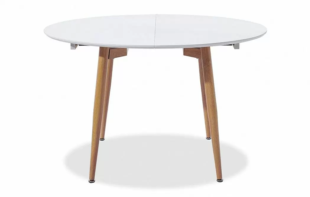 Стол раскладной Margaret 120-200, белый/светлое дерево - фото 7