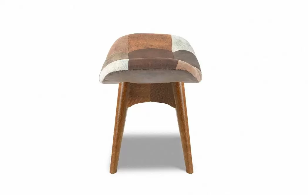 Кресло с оттоманкой Contour, коричневый пэчворк/коричневый - фото 8