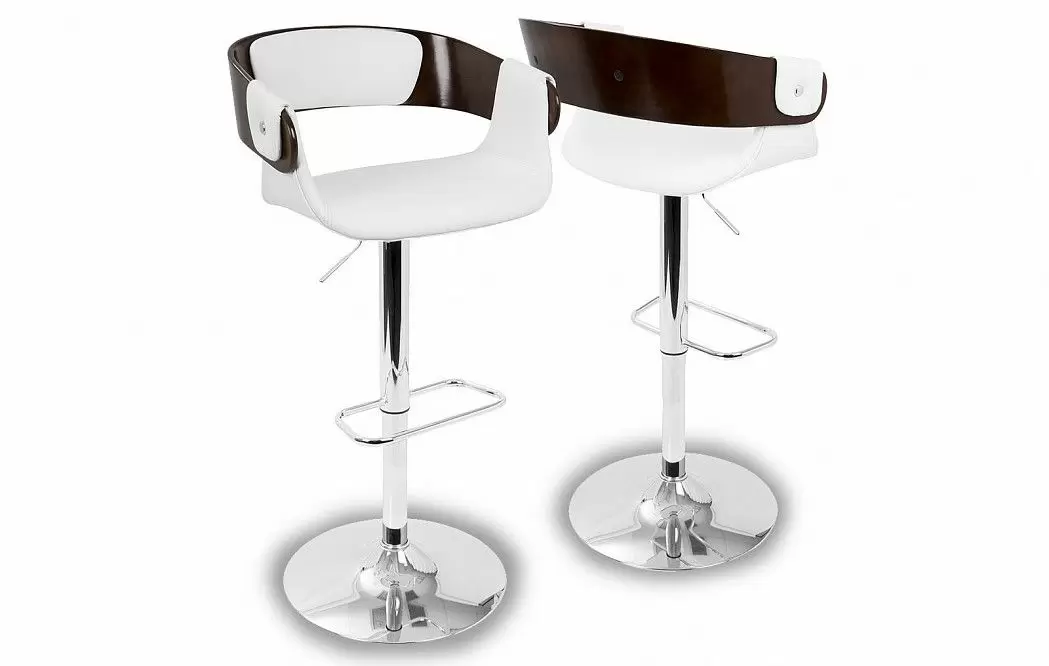 Стул барный Retro Bar, белый/вишня - фото 8