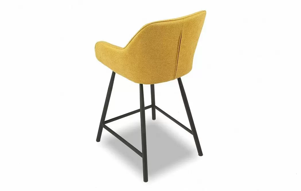 Стул полубарный Edwin, желтый карри/черный - фото 9