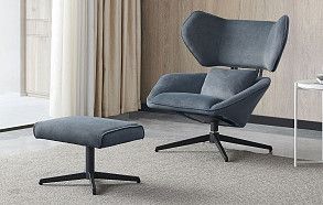 Кресло и оттоманка Boston, графитовый