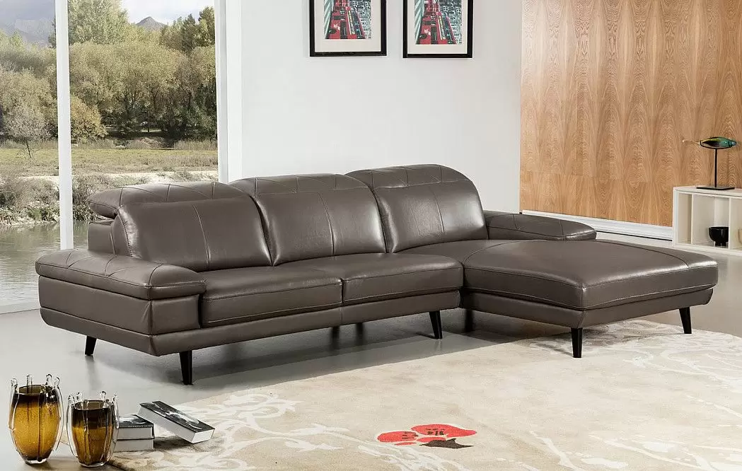 Диван Sheffield угловой (правый), коричневый