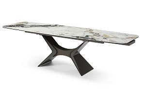 Стол раскладной Richard 160-240, светлая керамика/серый