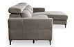 Диван-реклайнер Adeline угловой (правый), серо-коричневый