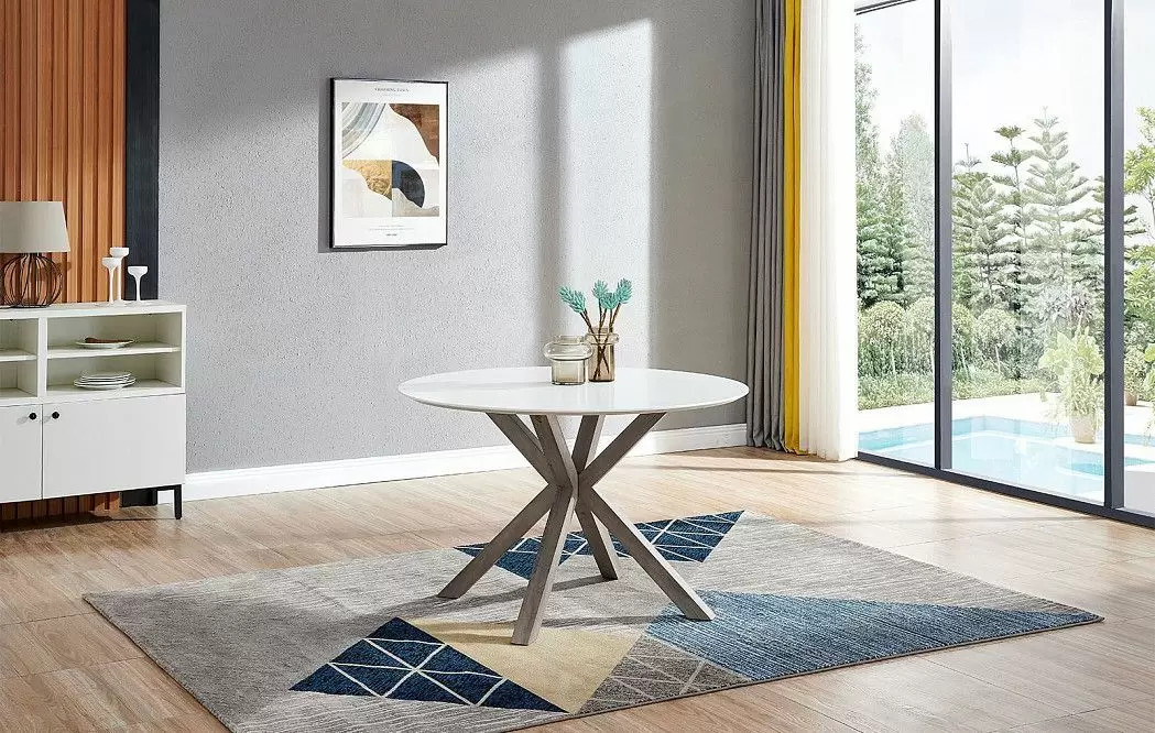 Стол Bianca 120, белый/винтажный орех - фото 6