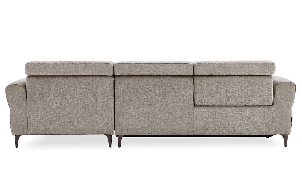 Диван-реклайнер Adeline угловой (правый), серо-бежевый - фото 15