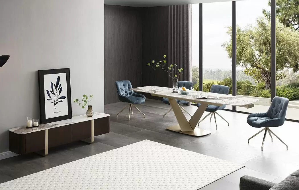 ТВ Тумба Lorraine, керамика/орех/шампань - фото 13