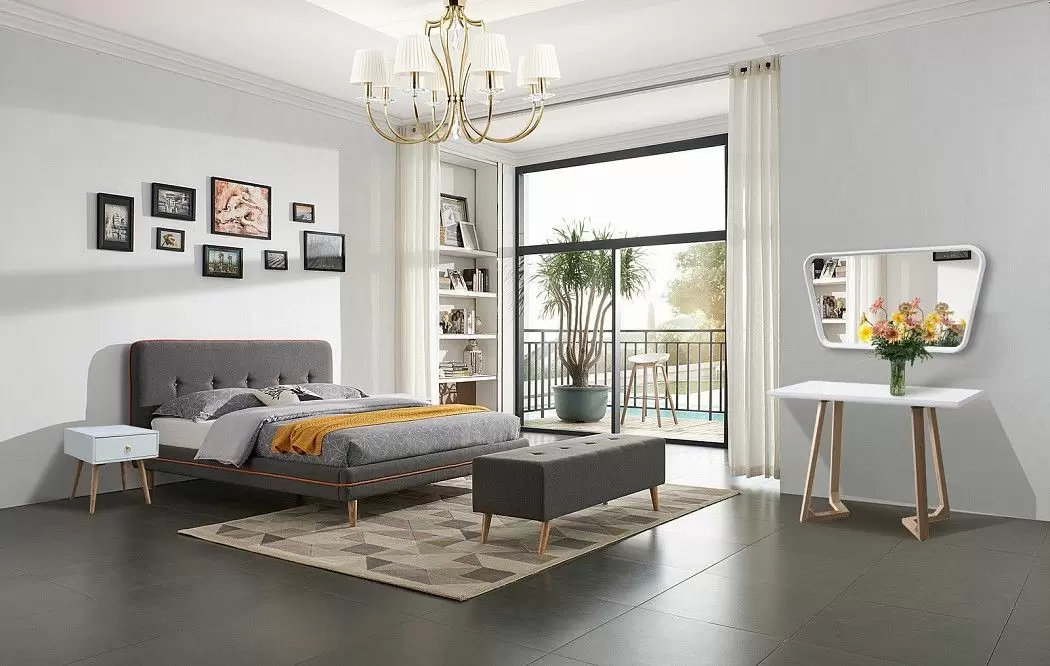 Кровать Madeira 160x200, серо-коричневый - фото 11