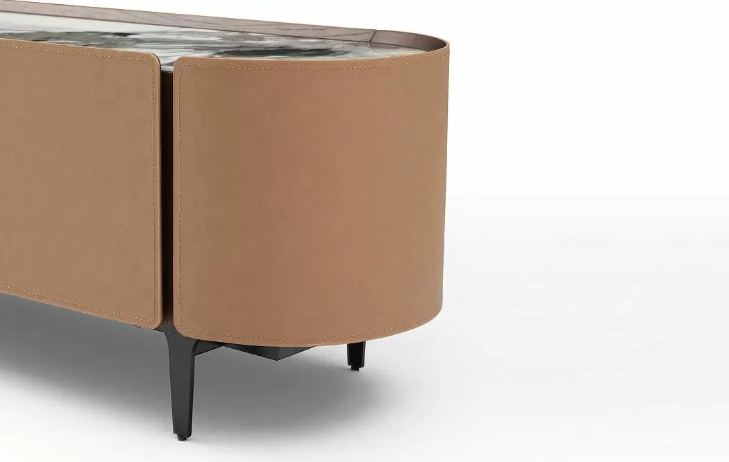 ТВ Тумба Scarlett, светлая керамика/коричневый - фото 14