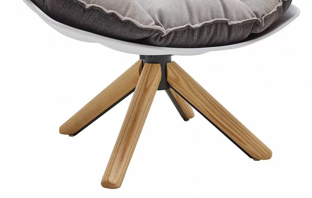 Кресло и оттоманка в стиле Husk, серый - фото 14