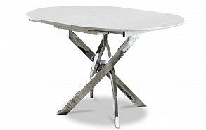 Стол раскладной Charly 100-129, белый/хром