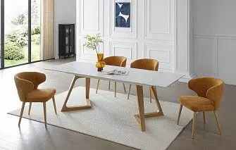 Стол Sorrento + 4 терракотовых стула Simona