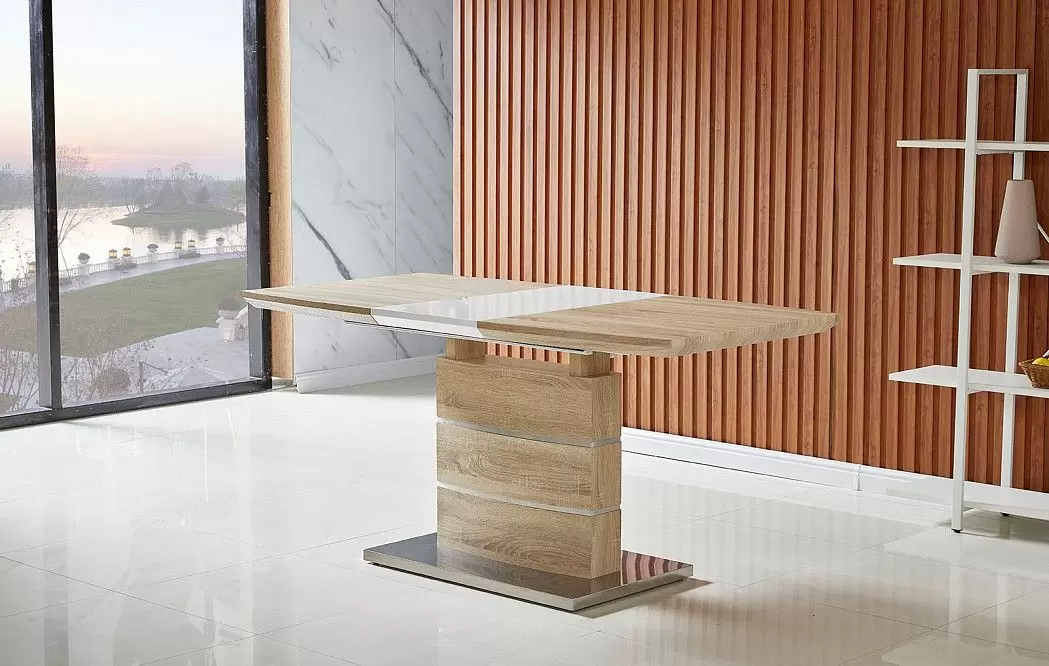 Стол раскладной Verona (120), светлый дуб/белый матовый - фото 6