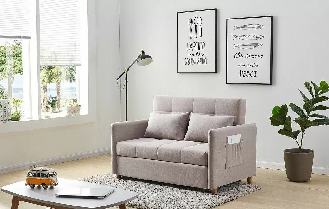 Диван-кровать Benedict, серо-бежевый