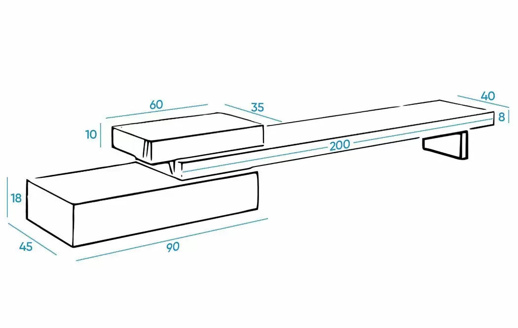ТВ Тумба Gabrielle, белый камень - фото 9