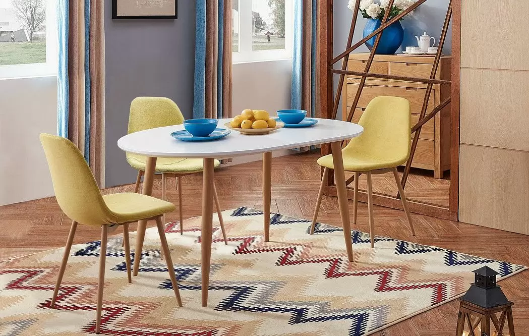Стол Universal + 3 желтых стула Jackson