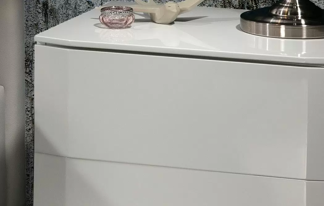 Тумба прикроватная Aragon (2 ящика), белый - фото 5