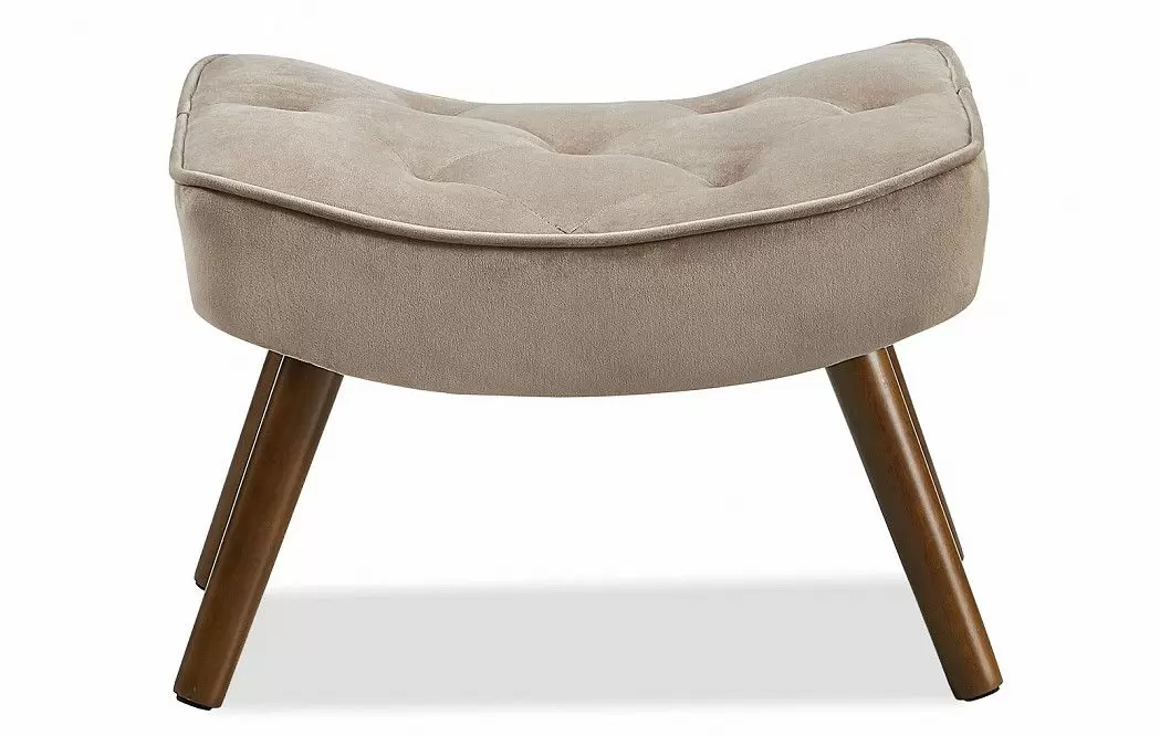 Кресло и оттоманка Hygge, бежевый/орех - фото 13