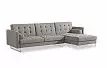 Диван Chicago угловой (правый), серо-коричневый