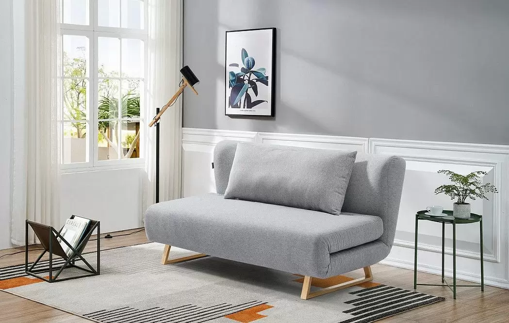 Диван-кровать Rosy 3-х местный, серый/без принта