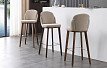 Стул полубарный Clara (65), бежевый/орех