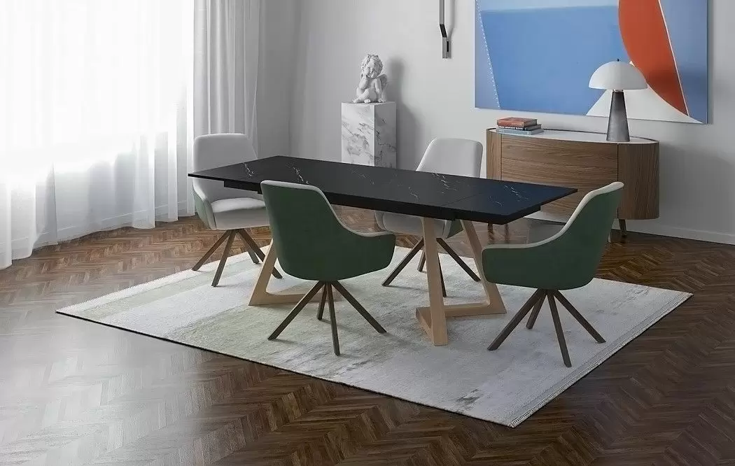 Стол раскладной Sorrento 180-240, черная керамика/ясень - фото 15