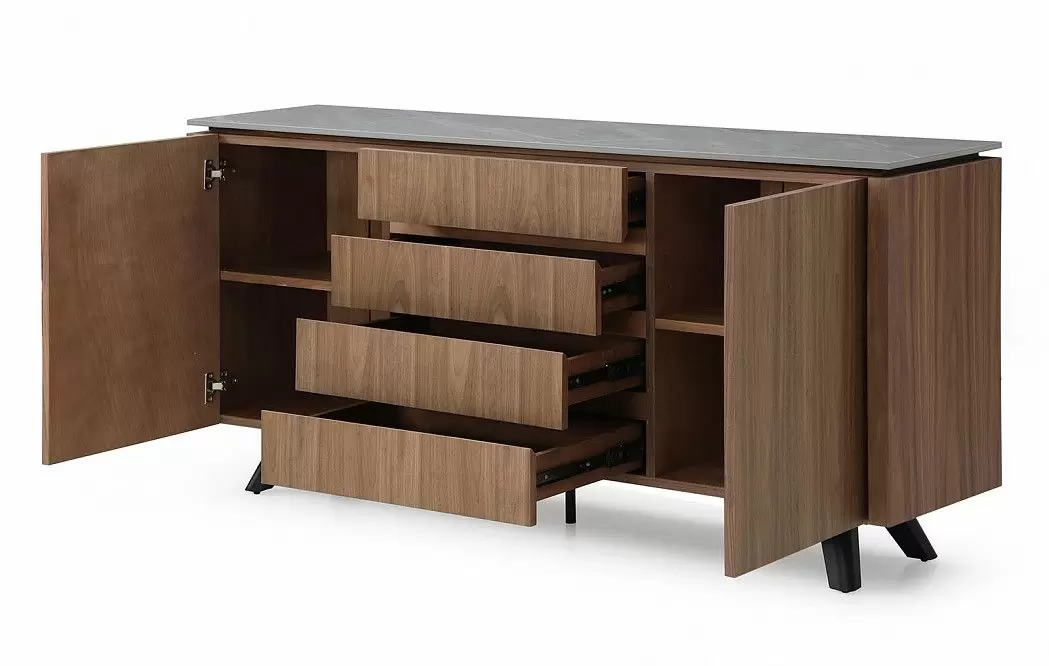 Буфет Nottingham, серая керамика/орех - фото 5