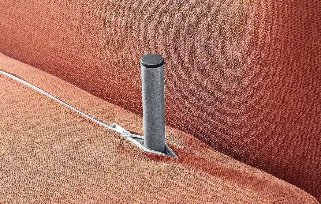 Диван-кровать Rosy 3-х местный, папайя/хром - фото 14