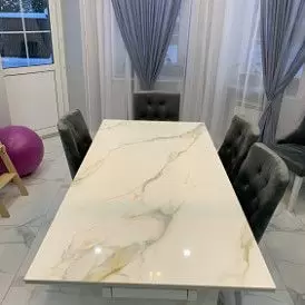 Стол раскладной Santorini 180-270, белая керамика