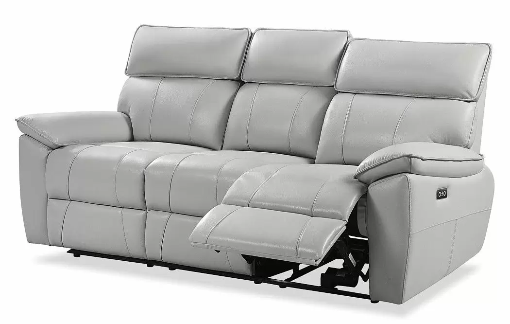 Диван-реклайнер Allison 3-х местный, светло-серый - фото 8