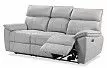 Диван-реклайнер Allison 3-х местный, светло-серый