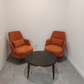 Стол журнальный Joy (117), коричневое стекло