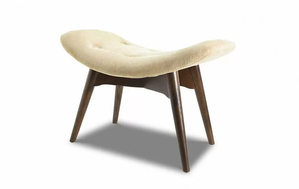 Кресло с оттоманкой Contour, бежевый/темно-коричневый - фото 9