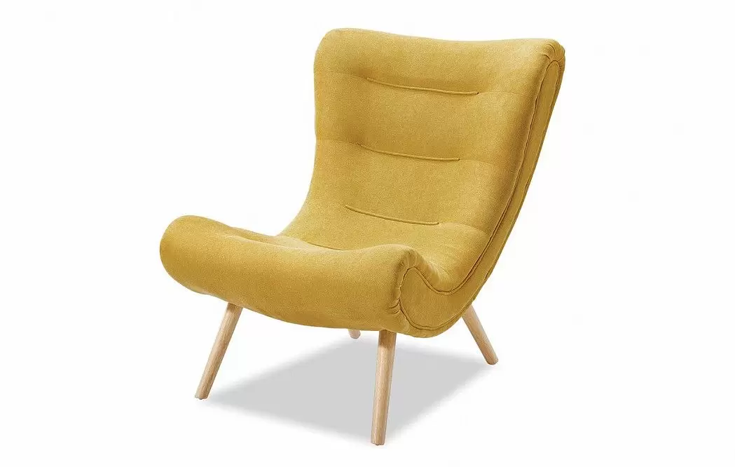 Кресло и оттоманка Dolce Vita, желтый шафран/натуральный - фото 5