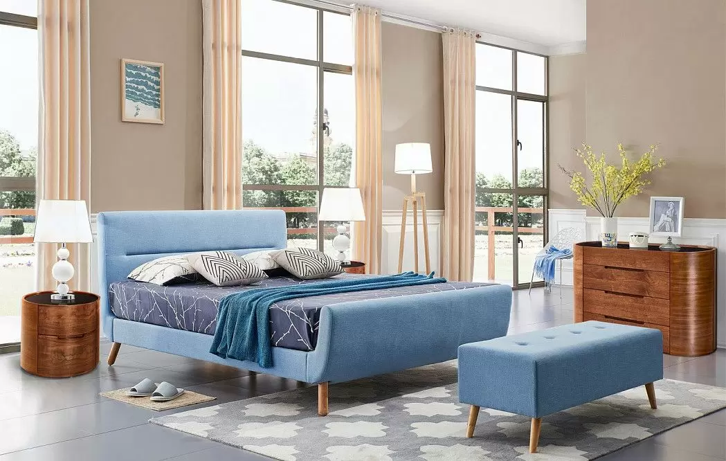 Кровать Borneo 180х200, синий