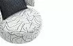 Кресло Sandra, белый/черный принт