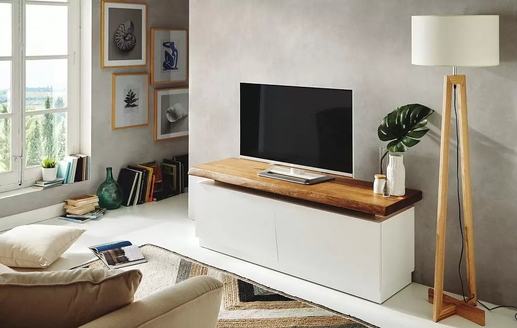 Тумба TV TV-120 Nayra, карамель/белый глянец - фото 2