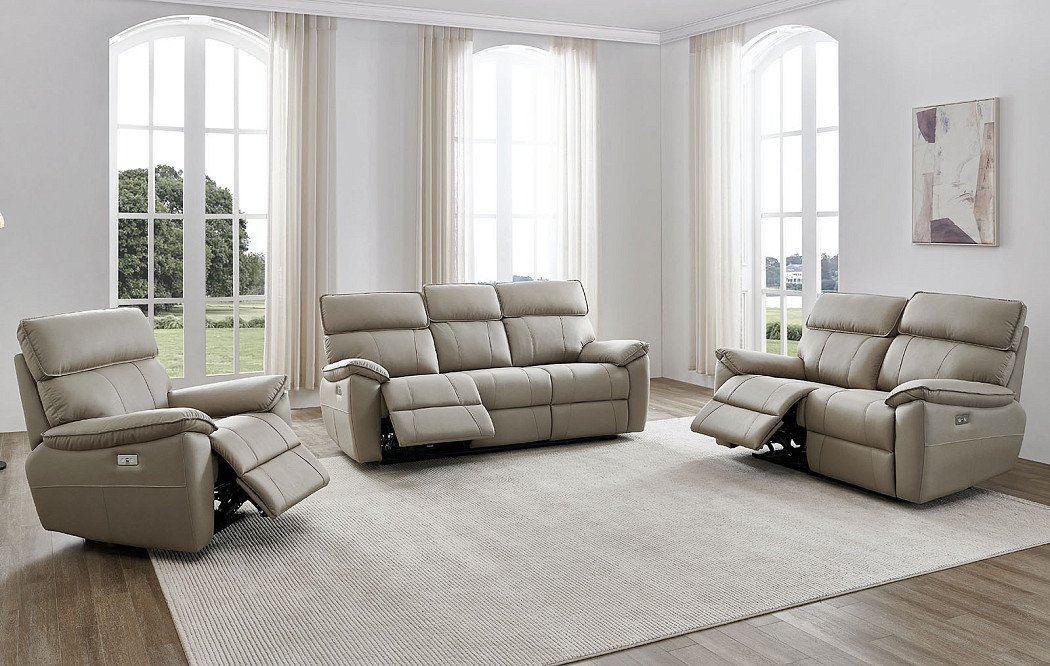 Диван-реклайнер Allison 2-х местный, песочный - фото 4