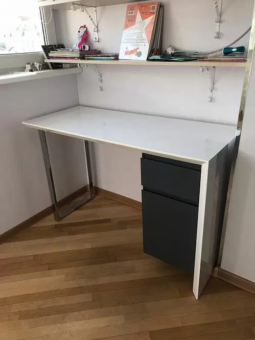 Стол письменный Kepler, белый/серый - фото 13