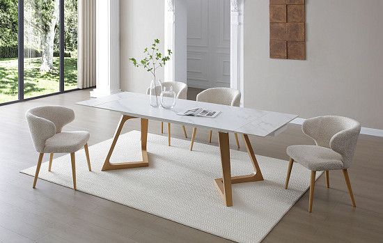 Стол Sorrento + 4 кремовых стула Simona