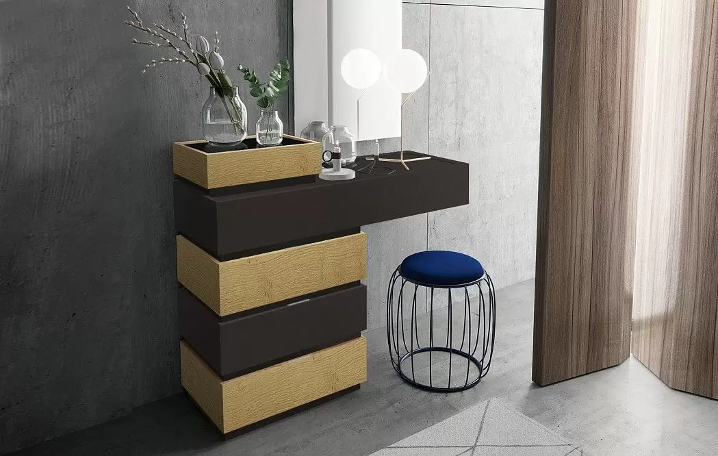 Комплект из кровати Kuffert Class 180x200 и 2х тумб Top, дуб/графит - фото 11