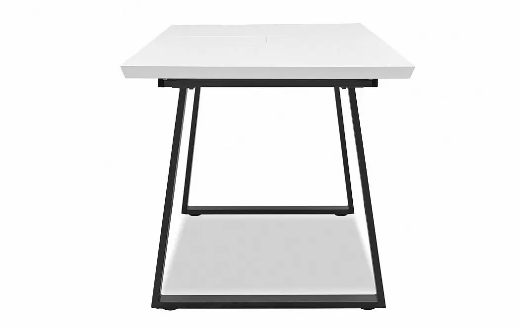 Стол раскладной Dakota 120-160, белый/черный - фото 10