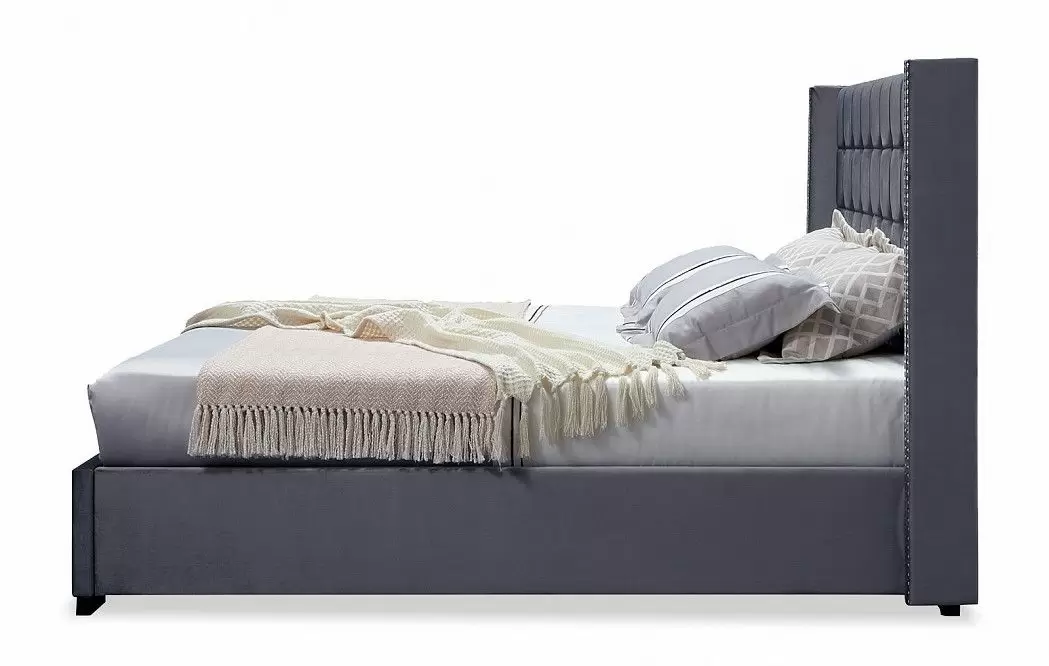 Кровать Vivien 160x200, серый - фото 7