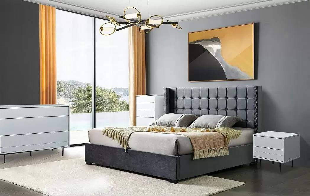 Кровать с подъемным механизмом Vivien, серый - фото 3